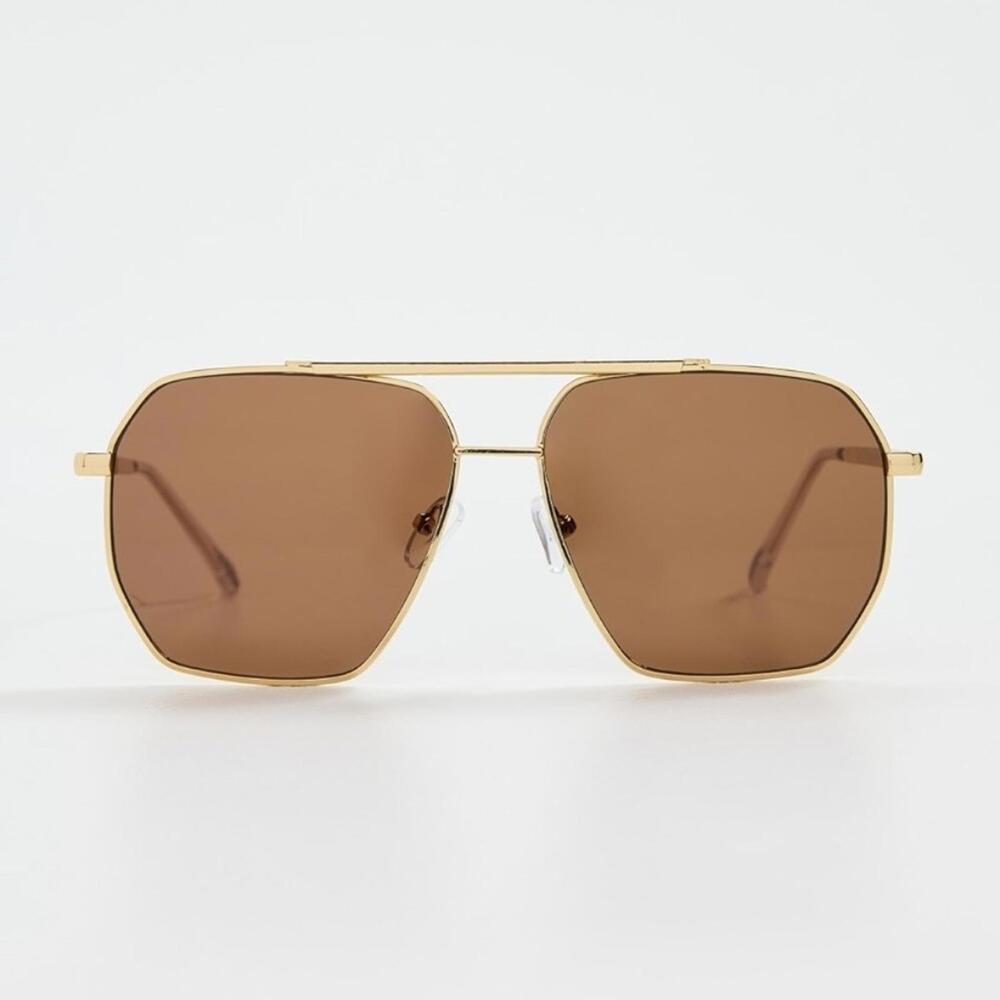 Gold Aviator AIRE Asteroid Sunglasses NWT